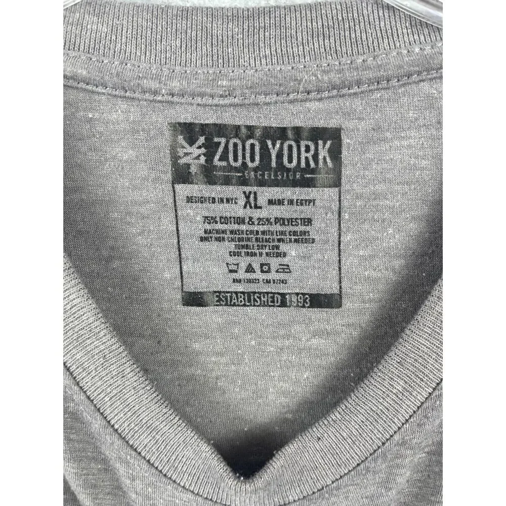 Zoo York 1993 True East Unbreakable Shirt Size XL‎ Gray Short Sleeve Tee 90s